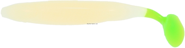 Picture of Bass Assassin Die Dapper Shad Tail Swimbait 5" Glow/Chartreuse Tail 7/Pack