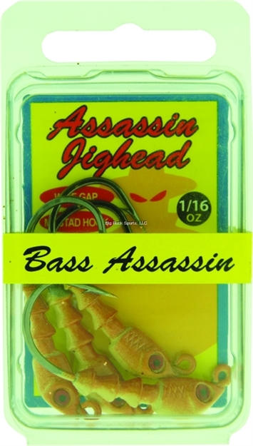 Picture of Bass Assassin JA Series Jighead, 1/16 Oz, 3/0 Hook, New Penny, 4/Pack