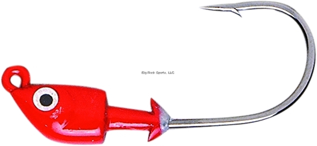 Picture of Bass Assassin JA Series Jighead, 1/16 Oz, 3/0 Hook, Red, 4/Pack