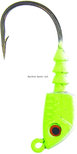 Picture of Bass Assassin JA Series Jighead, 1/2 Oz, 4/0 Hook, Chartreuse Flash, 4/Pack
