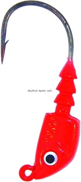 Picture of Bass Assassin JA Series Jighead, 1/2 Oz, 4/0 Hook, Red, 4/Pack