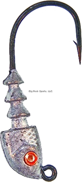 Picture of Bass Assassin JA Series Jighead, 1/4 Oz, 4/0 Hook, Lead/Unpainted, 4/Pack