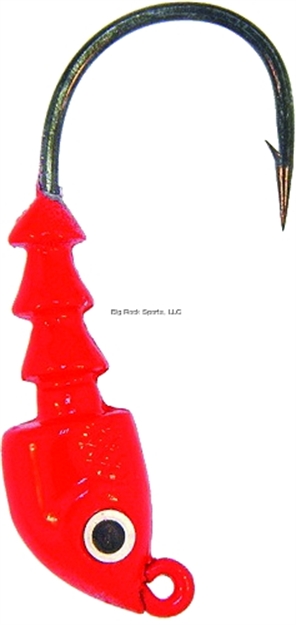 Picture of Bass Assassin JA Series Jighead, 1/8 Oz, 3/0 Hook, Red, 4/Pack