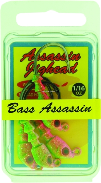 Picture of Bass Assassin JA Series Jighead Electric Chicken 1/16Oz 4Ct
