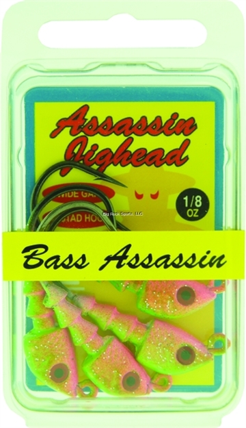Picture of Bass Assassin JA Series Jighead Electric Chicken 1/8Oz 4Ct