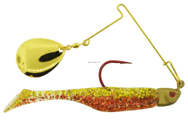Picture of Bass Assassin Red Daddy Jig Spinner Combo, 4", 1/4 Oz, 2 CT Goldfish