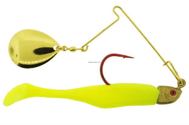 Picture of Bass Assassin Red Daddy Jig Spinner Combo, 4", 1/4 Oz, Limetreuse, 2/Pack