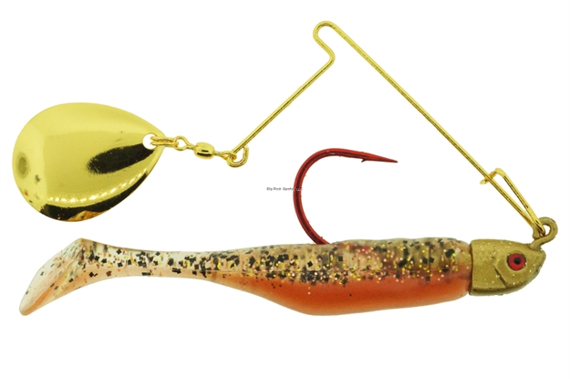 Picture of Bass Assassin Red Daddy Jig Spinner Combo, 4", 1/4 Oz, New Penny, 2/Pack