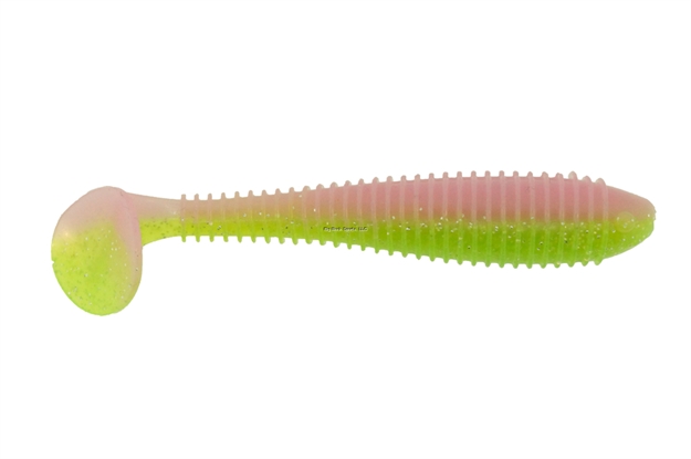 Picture of Bass Assassin Saltwater Lit'l Boss Swimbait 3.5" 6 Count Electric Chicken SW