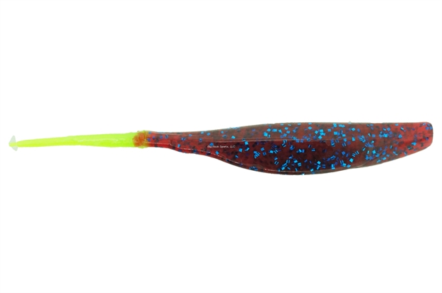 Picture of Bass Assassin Saltwater Shad Assassin Swimbait, 5", Plum/Chartreuse Tail, 8/Pack