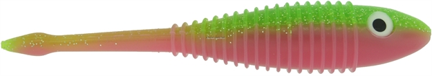Picture of Bass Assassin Salty Snack Soft Jerkbait, 5", 3/Pack, 5/0 Wide Gap Hook, Electric Chicken