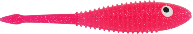 Picture of Bass Assassin Salty Snack Soft Jerkbait, 5", 3/Pack, 5/0 Wide Gap Hook, Pink Silver