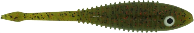 Picture of Bass Assassin Salty Snack Soft Jerkbait, 5", 3/Pack, 5/0 Wide Gap Hook, Watermelon/Red Glitter