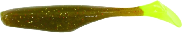 Picture of Bass Assassin Sea Shad Swimbait, 4", 10W40/Limetreuse Tail, 10/Pack