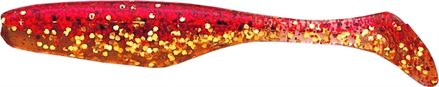 Picture of Bass Assassin Sea Shad Swimbait, 4", Red/Gold Shiner, 10/Pack