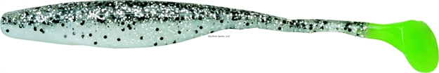 Picture of Bass Assassin Sea Shad Swimbait, 5", Salt & Pepper Silver Phantom/Chartreuse Tail, 8/Pack