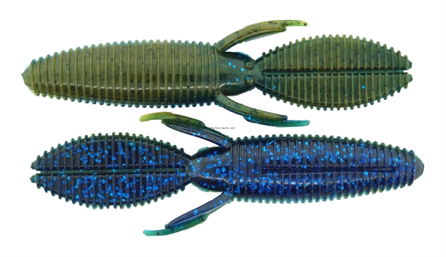 Picture of Bass Assassin Skunk Ape 4.25" 7 CT  Green Pumpkin Blue Glitter