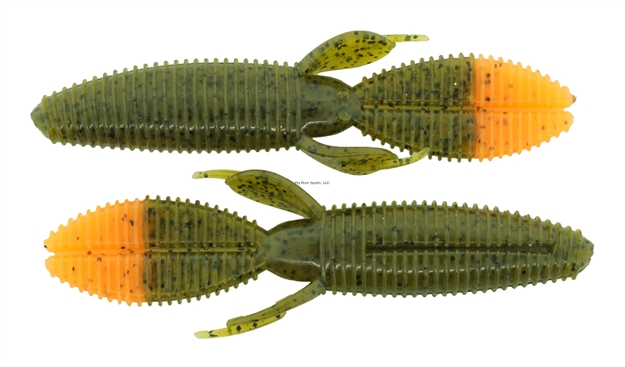 Picture of Bass Assassin Skunk Ape 4.25" 7 CT  Green Pumpkin/Orange