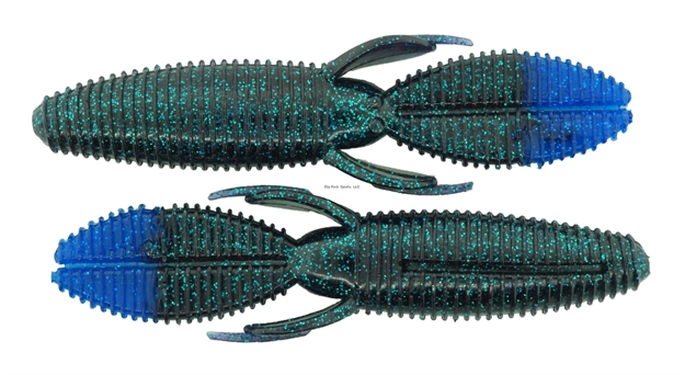 Picture of Bass Assassin Skunk Ape 4.25" 7Ct Junebug/Blue Glitter Tail