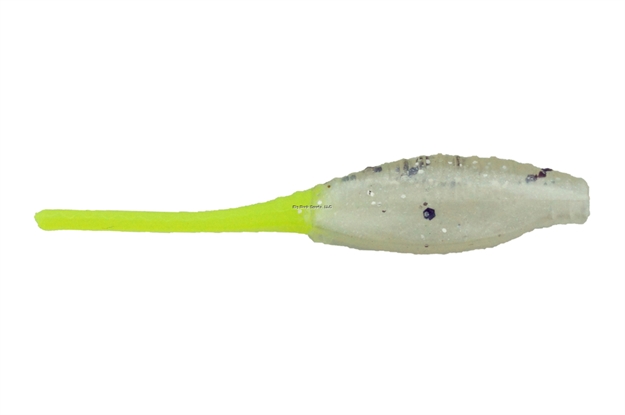 Picture of Bass Assassin Tiny Pro Shad Assassin Swimbait, 2", Salt & Pepper Silver Phantom/Chartreuse Tail, 15/Pack
