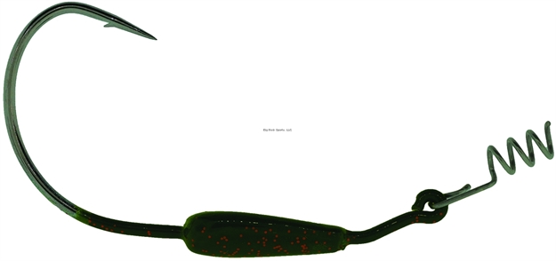 Picture of Bass Assassin Weighted Swim Hook, 1/4 Oz, 3/0 Hook, Watermelon/Red Glitter, 3/Pack