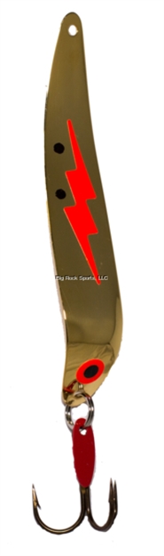 Picture of Bay DE Noc Flutter Laker Taker Spoon , 4", 1/4 Oz, Fluorescent Orange Gold, Floating