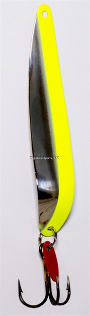 Picture of Bay DE Noc Flutter Laker Taker Spoon , 4", 1/4 Oz, Fluorescent Yellow Nickel, Floating