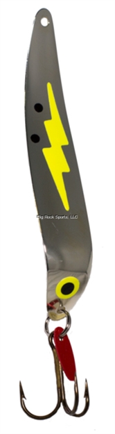 Picture of Bay DE Noc Flutter Laker Taker Spoon , 4", 1/4 Oz, Silver Fluorescent Yellow, Floating