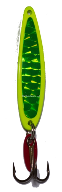 Picture of Bay DE Noc Swedish Pimple Jigging Lure, 1" 1/10Oz Fluorescent Yellow/Chartreuse