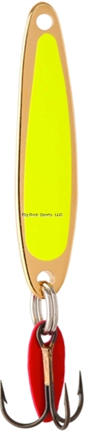 Picture of Bay DE Noc Swedish Pimple Jigging Lure, 1-1/2" 1/5Oz Fluorescent Yel/Gold