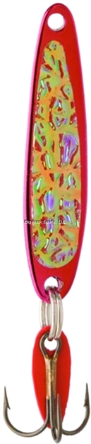 Picture of Bay DE Noc Swedish Pimple Jigging Lure, 1-3/4" 1/4Oz Crushed Ice/Red Ice