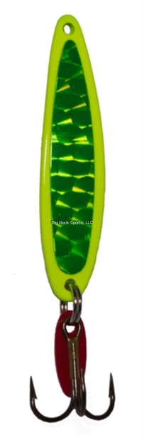 Picture of Bay DE Noc Swedish Pimple Jigging Lure, 1-3/4" 1/4Oz Fluorescent Yellow/Chartreuse