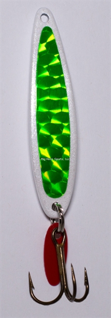 Picture of Bay DE Noc Swedish Pimple Jigging Lure, 1-3/4" 1/4Oz Prism Chartreuse/Pearl