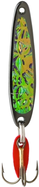 Picture of Bay DE Noc Swedish Pimple Jigging Lure, 1-7/8" 1/3Oz Crushed Ice/Black Ice