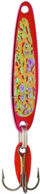 Picture of Bay DE Noc Swedish Pimple Jigging Lure, 2-1/4" 1/2Oz Crushed Ice/Red Ice