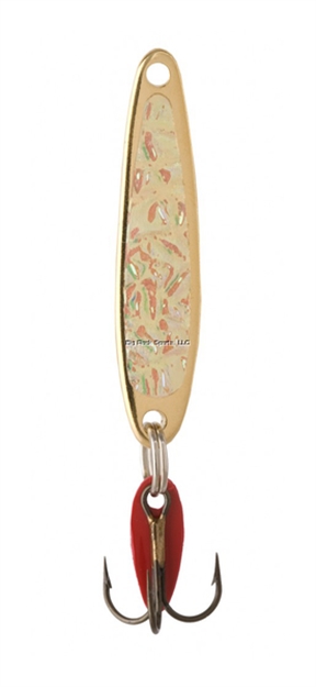 Picture of Bay DE Noc Swedish Pimple Jigging Lure, 2-3/4" 3/4Oz Crushed Ice/Gold Ice