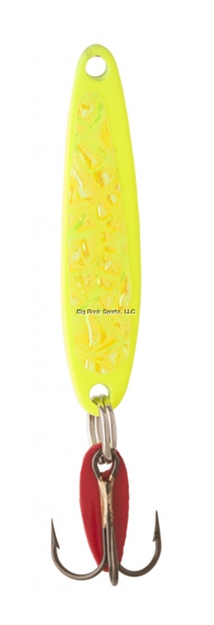 Picture of Bay DE Noc Swedish Pimple Jigging Lure, 2-3/4" 3/4Oz Crushed Ice/Yellow Ice