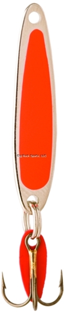 Picture of Bay DE Noc Swedish Pimple Jigging Lure, 3-1/4" 1Oz Fluorescent Orange/Nickel