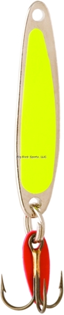Picture of Bay DE Noc Swedish Pimple Jigging Lure, 3-1/4" 1Oz Fluorescent Yellow/Nickel