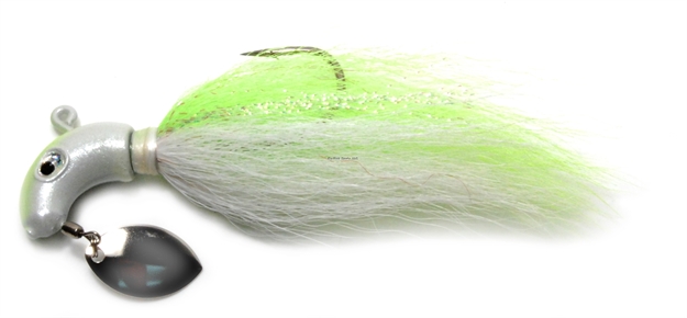 Picture of Baycoast Hyper Striper Lure With Spinner, 1/2 Oz, Chartreuse Shad