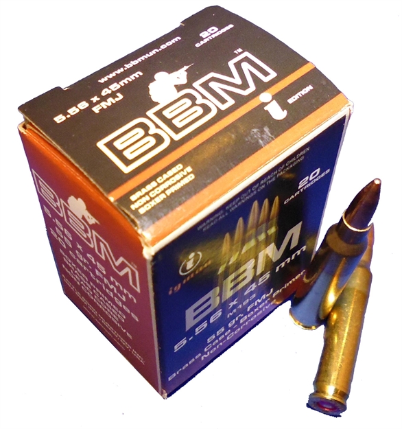 Picture of Bbm 556Fm55ba Target Battlepack 5.56 Nato 55 GR Full Metal Jacket Boat Tail 200 Pk/ 1 CS