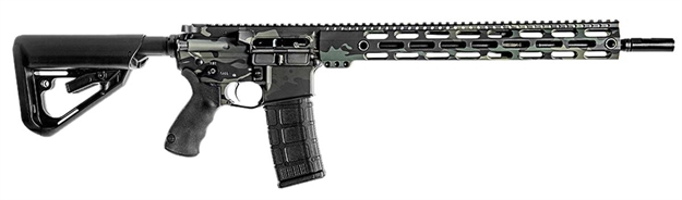 Picture of Bci 501-001Mcb Sqs15 Professional Series Semi-Automatic 223 Remington/5.56 Nato 16" 30+1 6-Position Blk Stk Multicam Blk/Blk