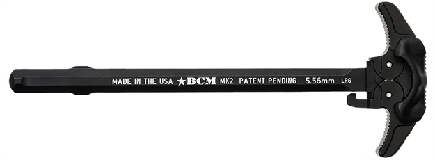 Picture of Bcm Gfhmk2lrg Asymmetric Mk2 Charging Handle Compatible W/ Mil-Spec Ar-15 Black 7075 T-6 Aluminum BCM-GFH-MK2-LRG