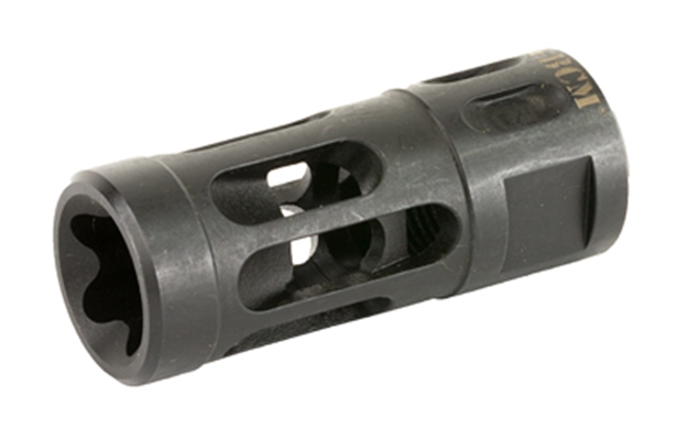 Picture of Bcm Gfcmod1762 Bcmgunfighter Compensator Mod 1 Black Stainless Steel With 5/8"-24 Tpi Threads For 7.62Mm, 300 Blackout Ar-Platform BCM-GFC-MOD-1-762
