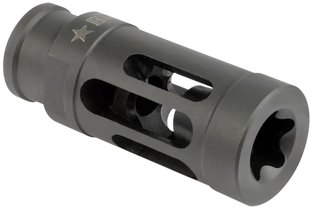 Picture of Bcm Gfcmod1762 Bcmgunfighter Compensator Mod 1 Black Stainless Steel With 5/8"-24 Tpi Threads For 7.62Mm, 300 Blackout Ar-Platform BCM-GFC-MOD-1-762 855877004688