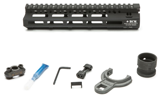 Picture of Bcm Mcmr9556blk Bcmgunfighter Mcmr 9" M-Lok, Free-Floating Style Made OF Aluminum With Black Anodized Finish For Ar-Platform BCM-MMR-9-556-BLK