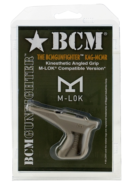 Picture of Bcm Kagmcmrfde Bcmgunfighter Kinesthetic Angled Grip Mod 3 Made OF Polymer With Flat Dark Earth Finish For M-Lok BCM-KAG-MMR-FDE