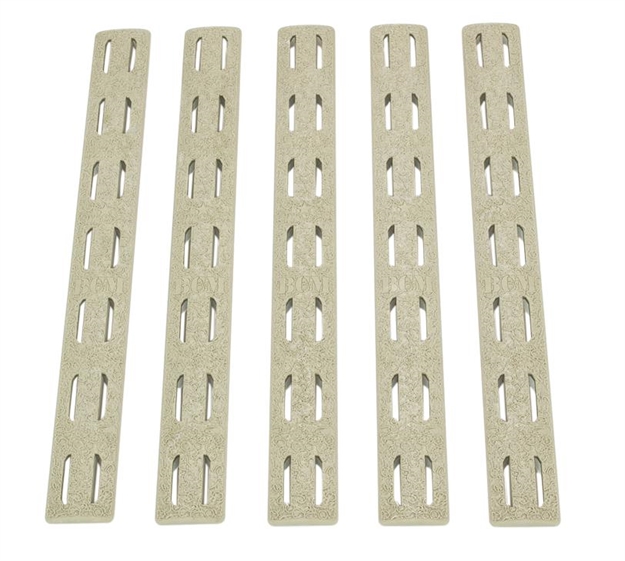 Picture of Bcm Kmrrpfde5 Keymod Rail Panel Kit  Ar-15 Flat Dark Earth Polymer 5 Pack BCM-KMR-RP-FDE-5