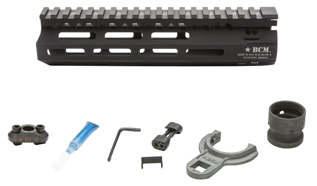 Picture of Bcm Mcmr8556blk Bcmgunfighter Mcmr 8" M-Lok, Free-Floating Style Made OF Aluminum With Black Anodized Finish For Ar-Platform BCM-MMR-8-556-BLK