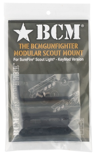 Picture of Bcm Slmkm Modular Scout Light Mount  Keymod Black Aluminum BCM-SLM-KM